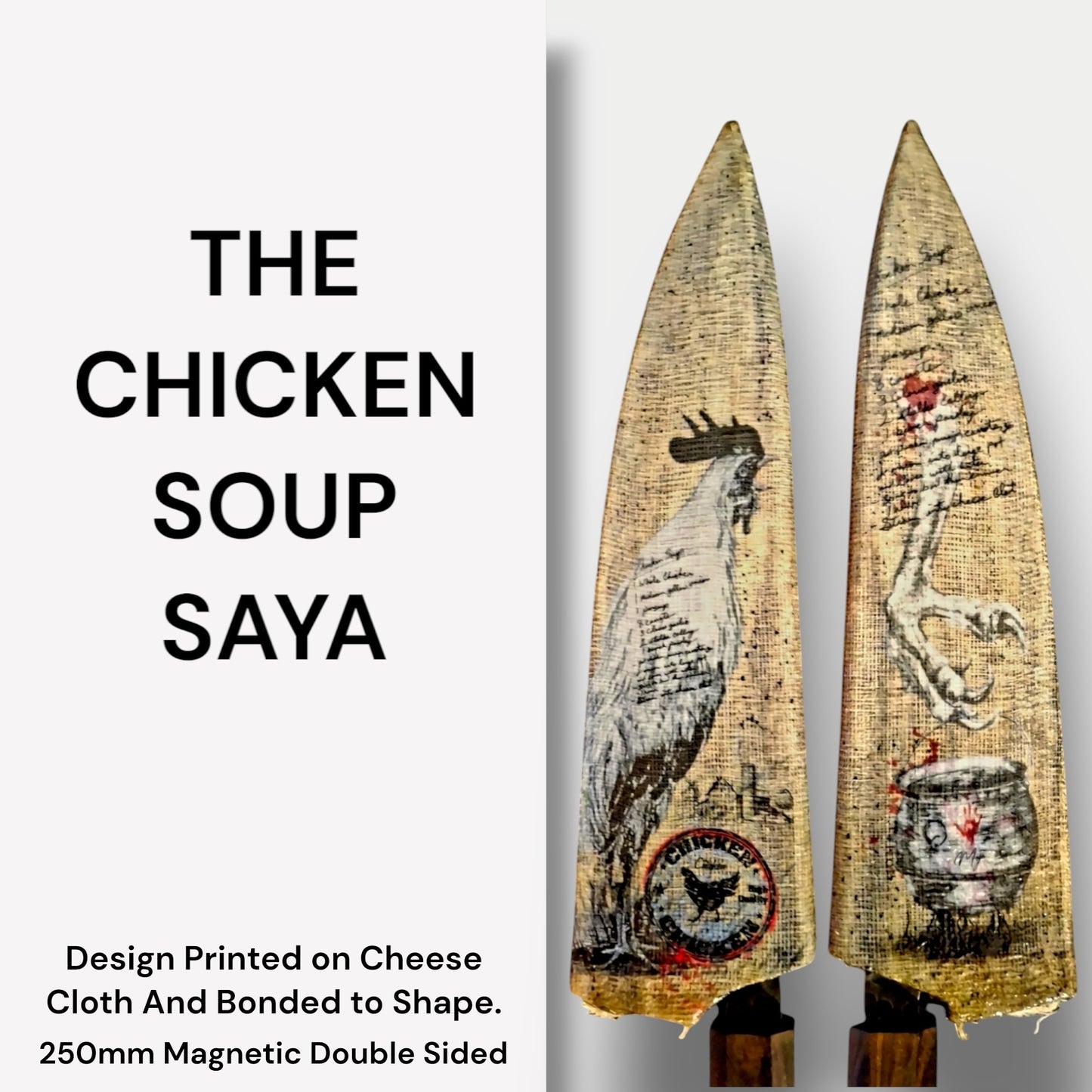 Chicken Soup Saya. Chef Knife Sheath