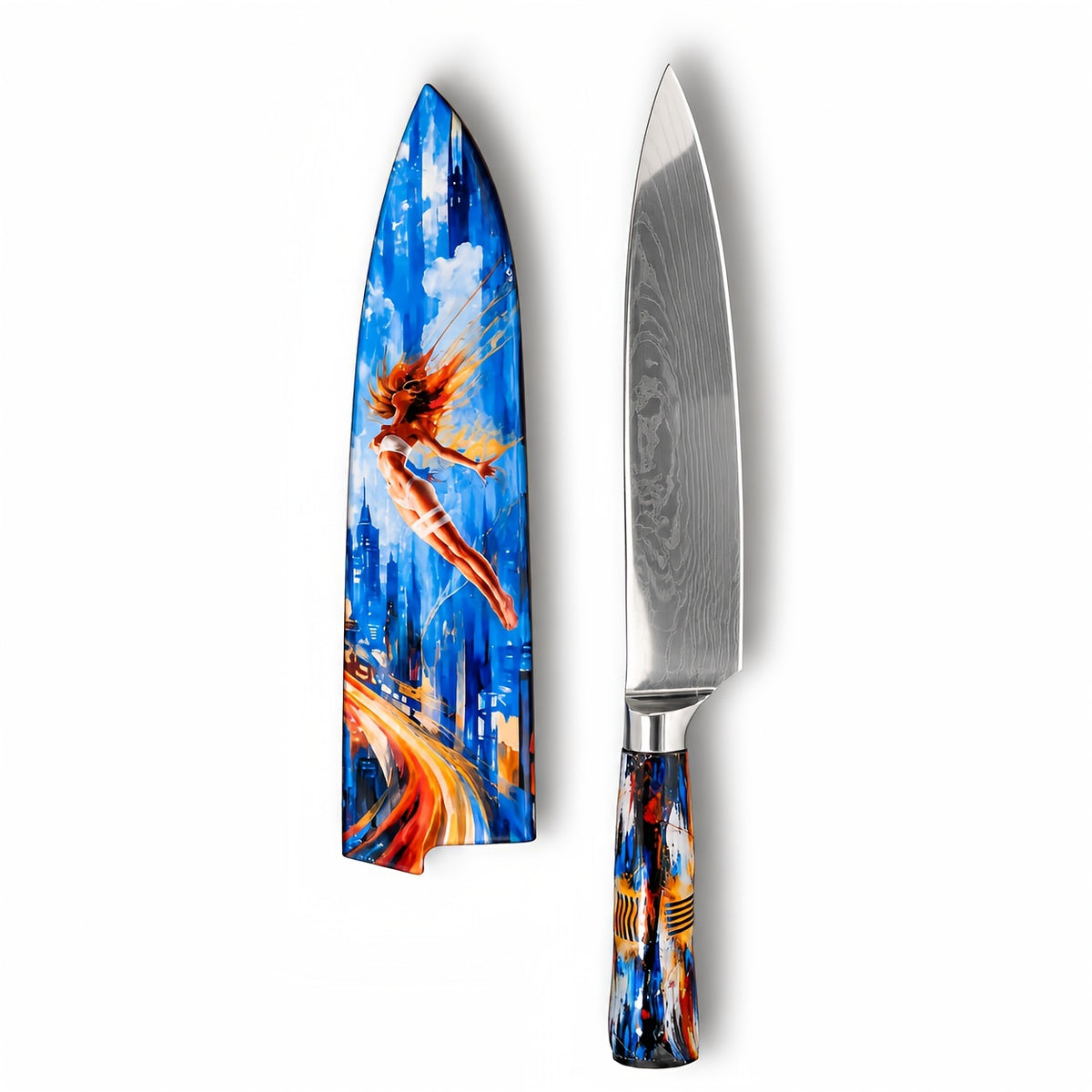 THE FIFTH ELEMENT CHEF KNIFE AND Double-sided SAYA