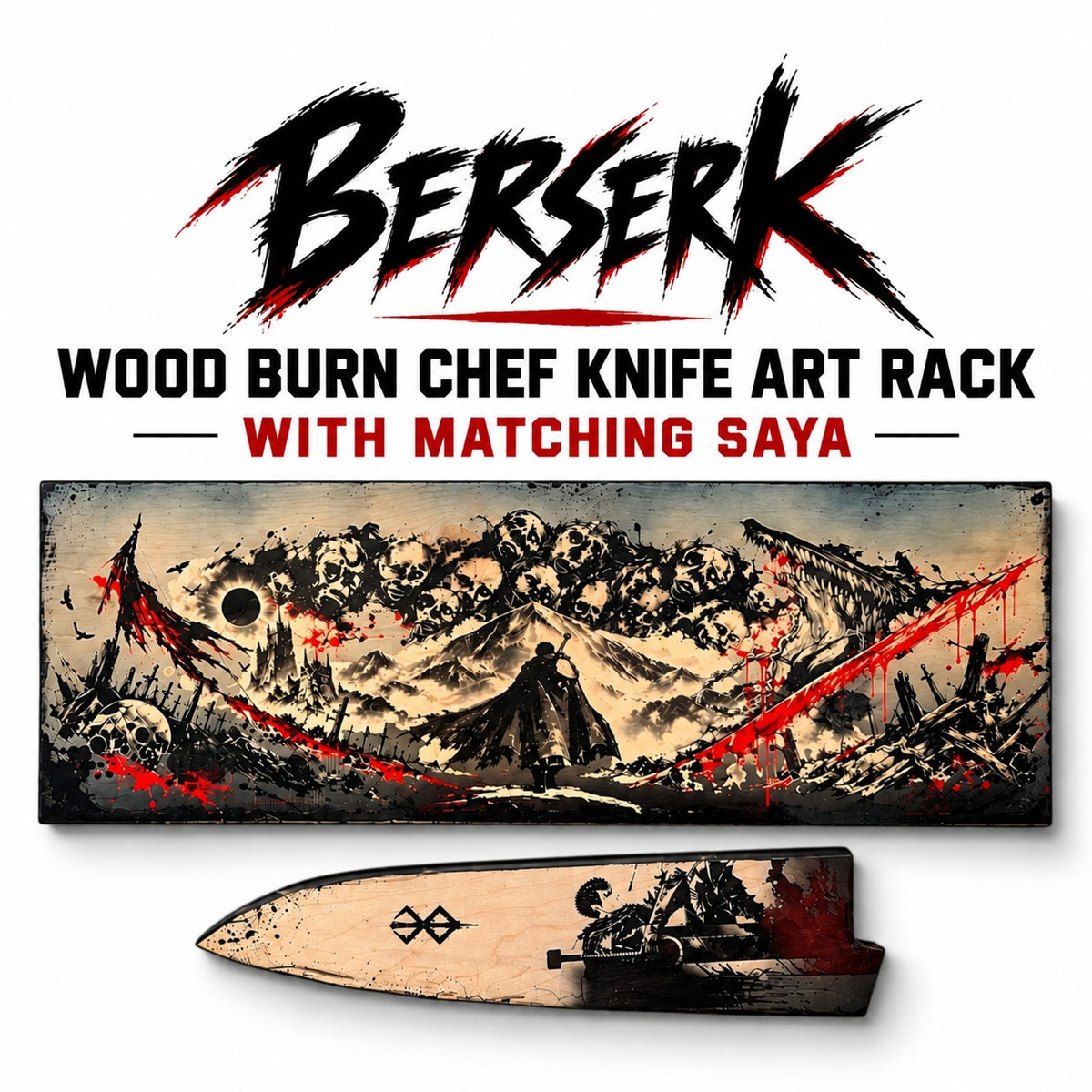 BERSERK CHEF KNIFE DISPLAY & SAYA