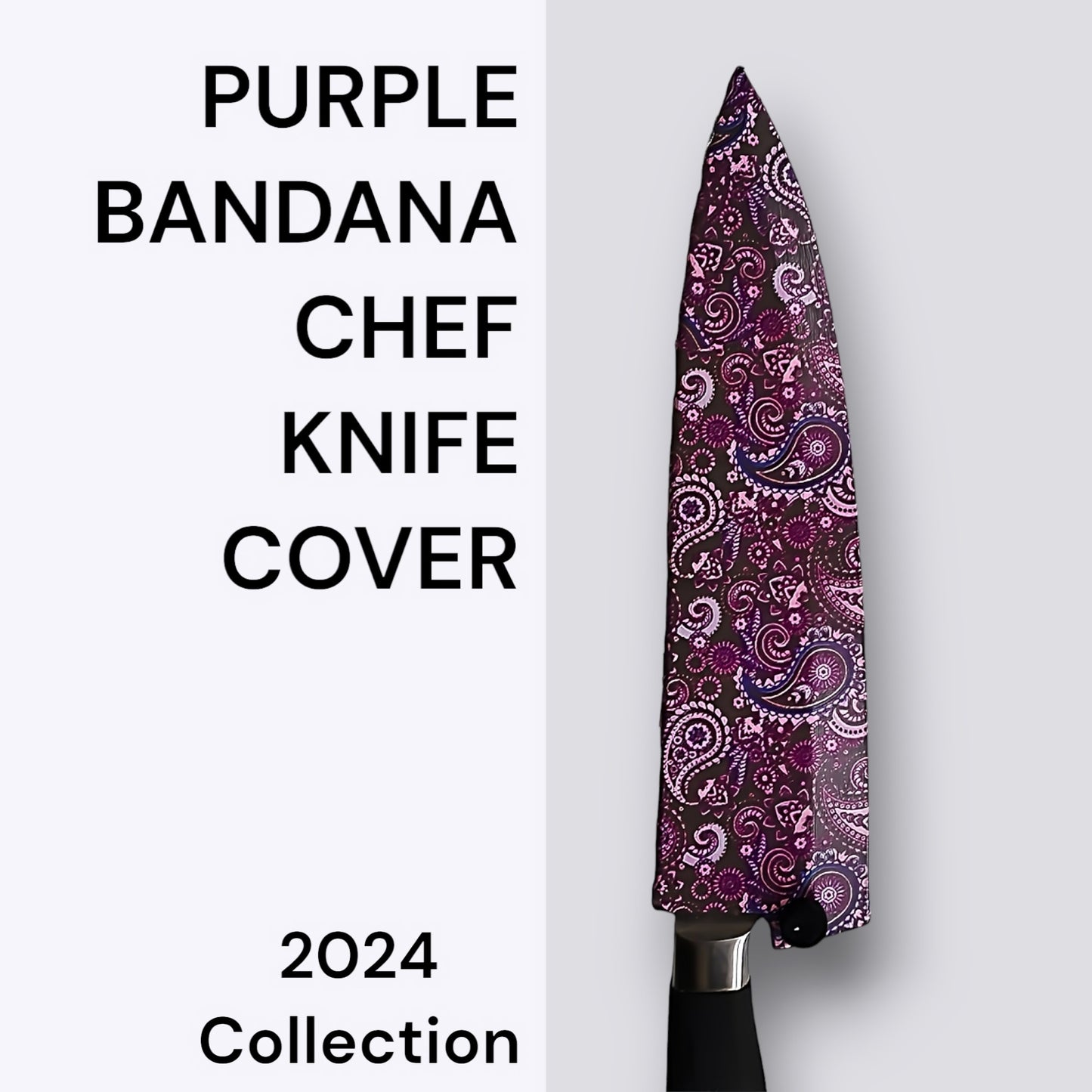 PURPLE BANDANA CHEF KNIFE COVER