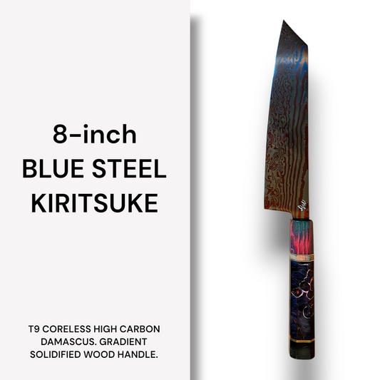8-inch BLUE STEEL KIRITSUKE