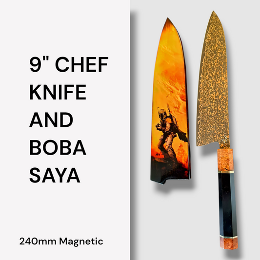 9 INCH TITANIUM AND BOBA SAYA