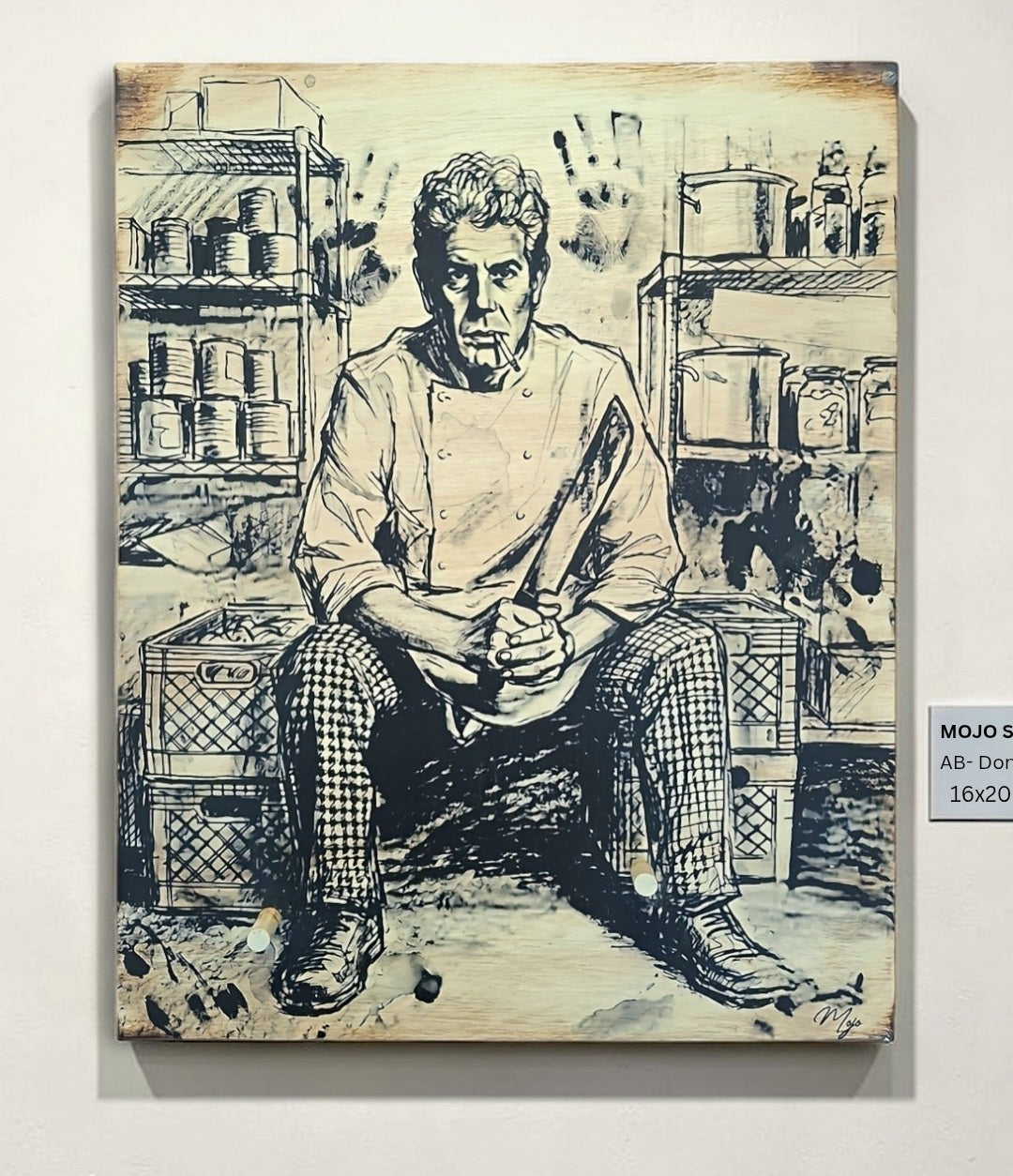 Bourdain - DONT TOUCH MY KNIFE - CHEF KNIFE RACK.