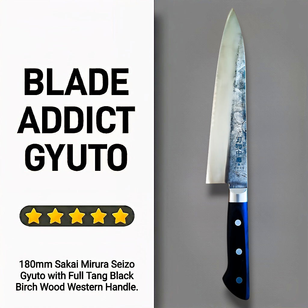 BLADE ADDICT- 180mm CUSTOM JAPANESE CHEF KNIFE