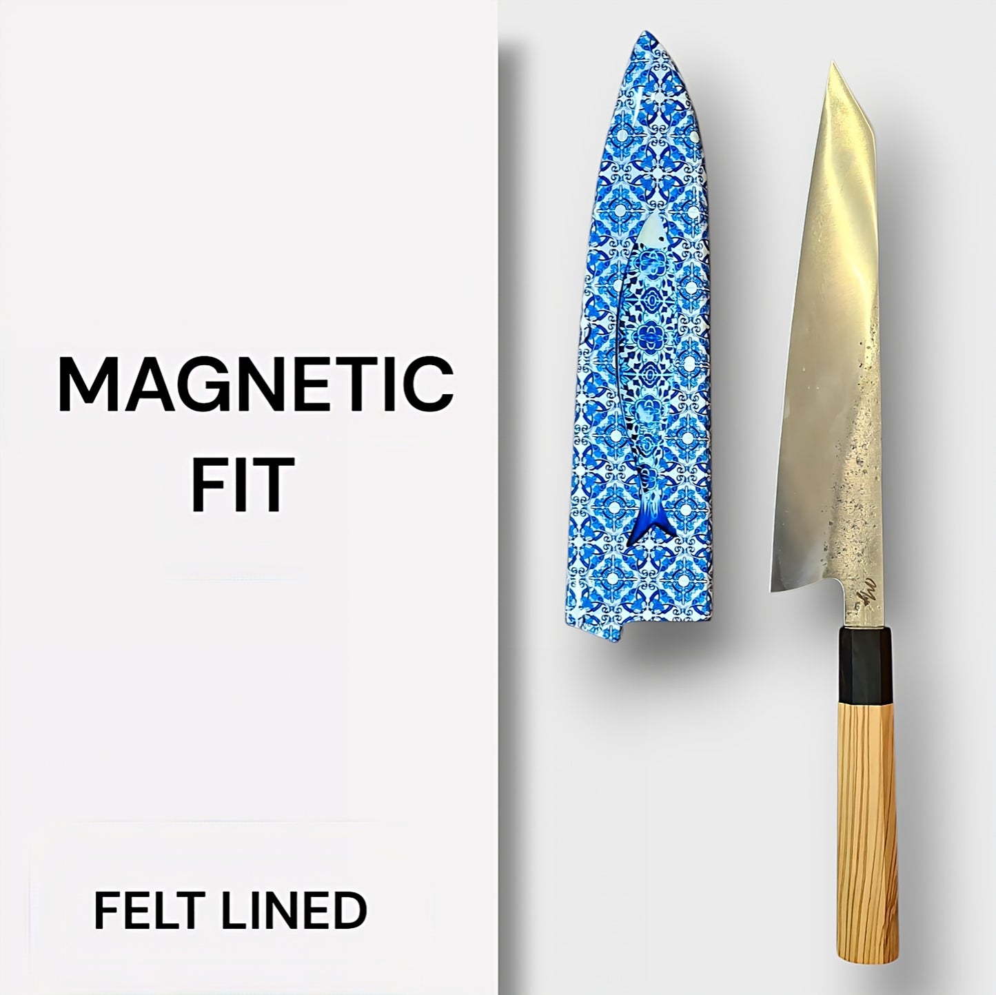 TILE FISH SAYA and KIRITSUKE CHEF KNIFE