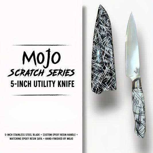 MOJO SCRATCH 5" UTILTY KNIFE WITH MATCHING SAYA