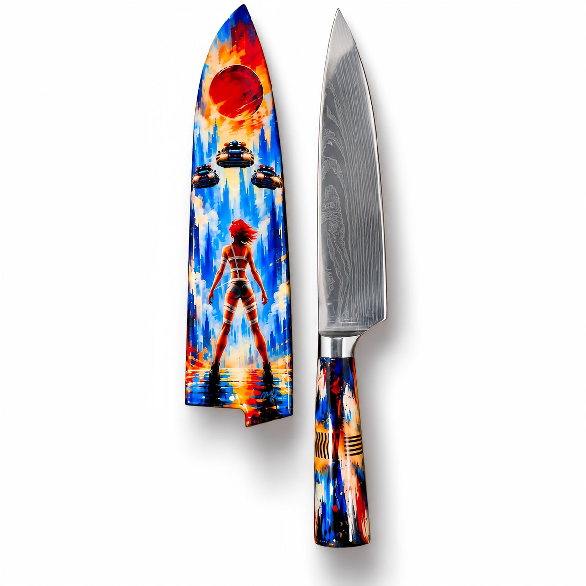 THE FIFTH ELEMENT CHEF KNIFE AND Double-sided SAYA