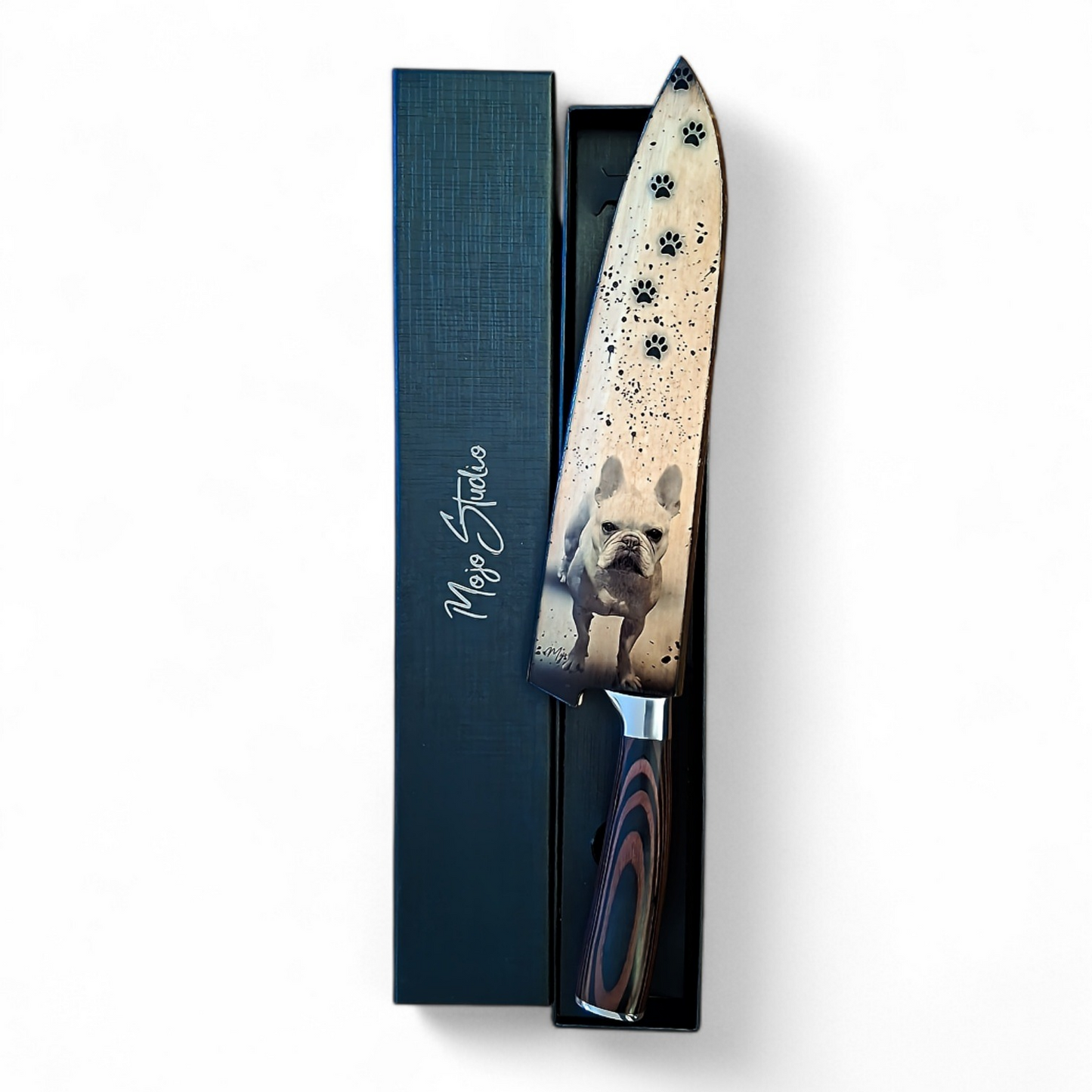 FEBRUARY-FRENCH BULLDOG-CHEF KNIFE & SAYA SET